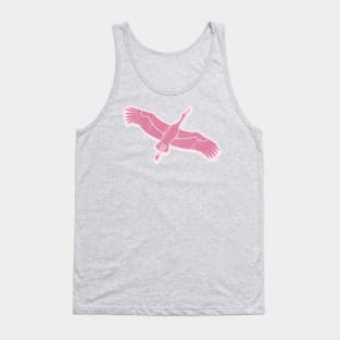 Pink Stork pattern Tank Top